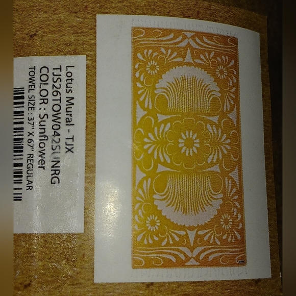 Organic Cotton Sand Cloud Beach Towel Thin Lightweight Lotus Mural - Picture 3 of 9